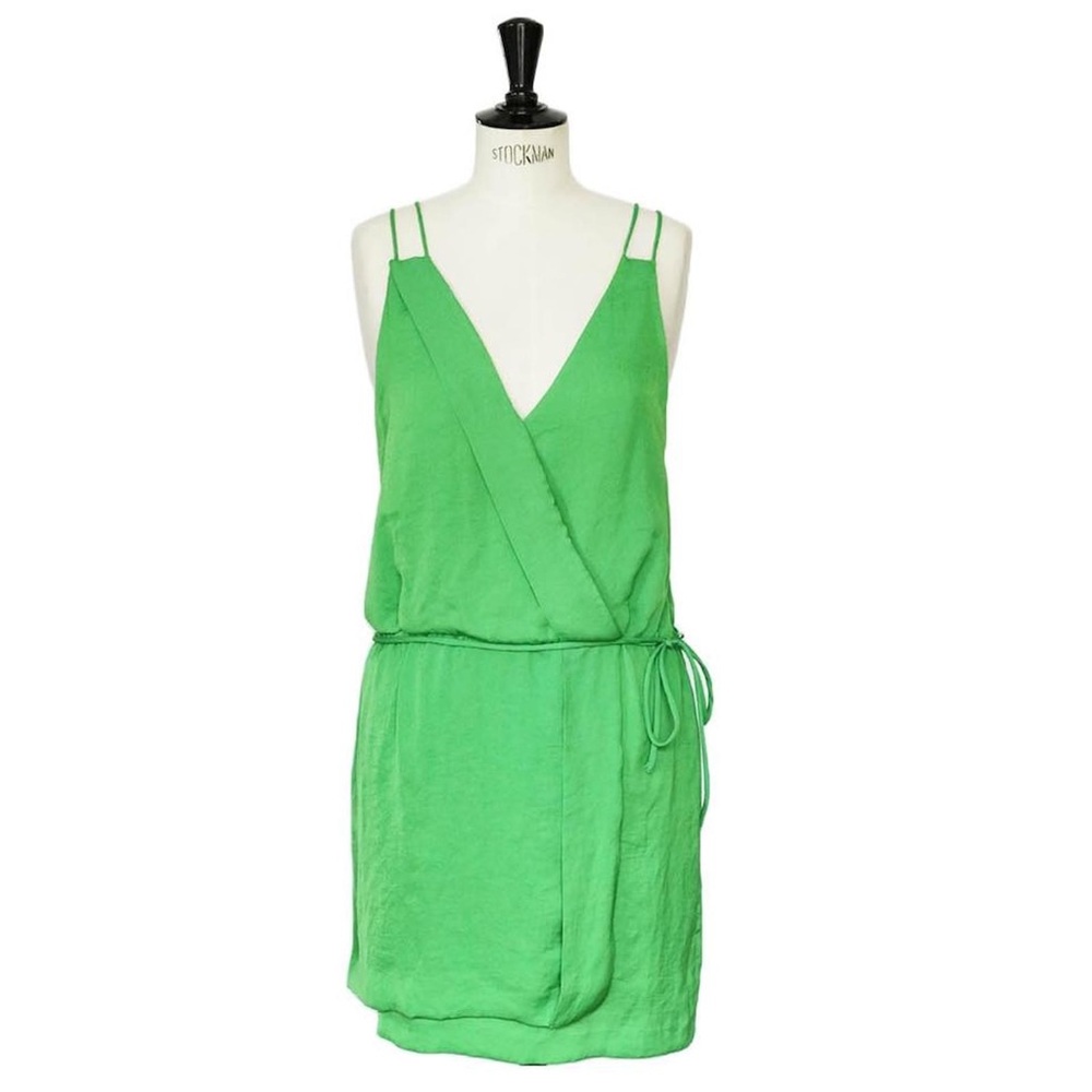 Zara Green Double Strap Wrap Dress – Size M (NWT)